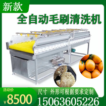 Automatic oyster oyster cleaning machine Citrus orange radish cleaning equipment Large parallel brush cleaning machine