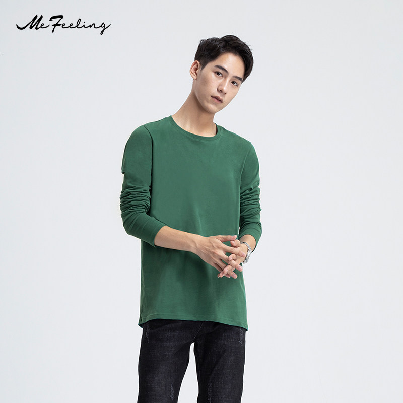 me feeling 高支高密纯棉 男式长袖T恤*2 双重优惠折后￥49.8包邮 多色可选 京东￥49/件
