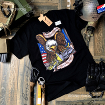 (Tactical bone frog) USMC new navy bald eagle tactical printing short-sleeved T-shirt men 7 62 style