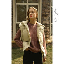 solighter collar short down vest 2019 new sleeveless waist loose down jacket women