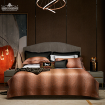 Heavy# Italy 140 cotton-dyed jacquard light luxury cotton high-grade Villa bed four-piece ten-piece set