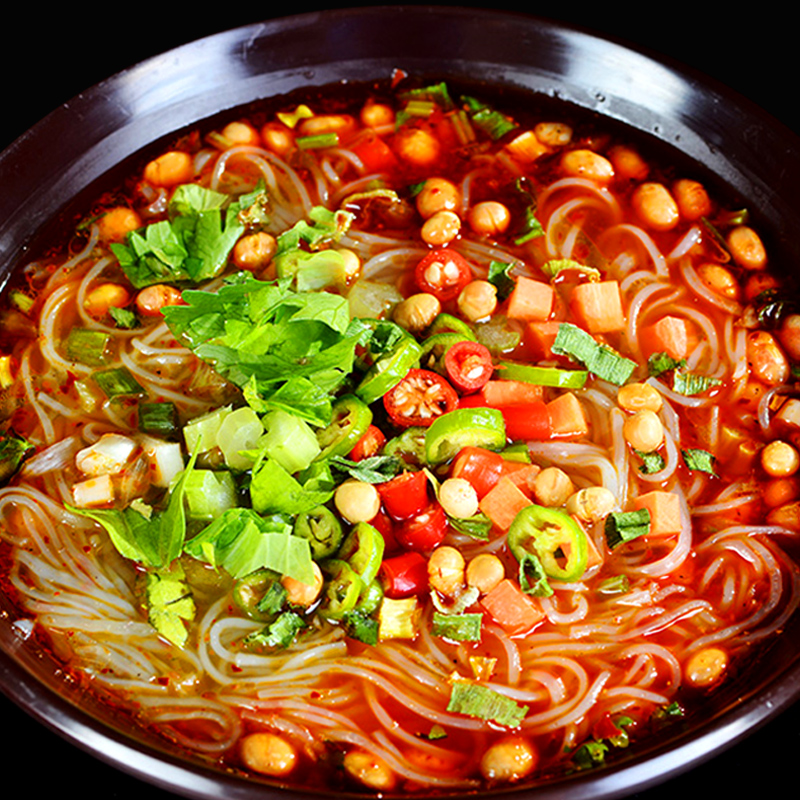 顾大嫂重庆酸辣粉100g*6桶装红薯粉丝非油炸方便面速食米线面_我爱折