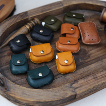 kamo Apple AirPods protective cover Bluetooth wireless headset custom storage box real cowhide leather case