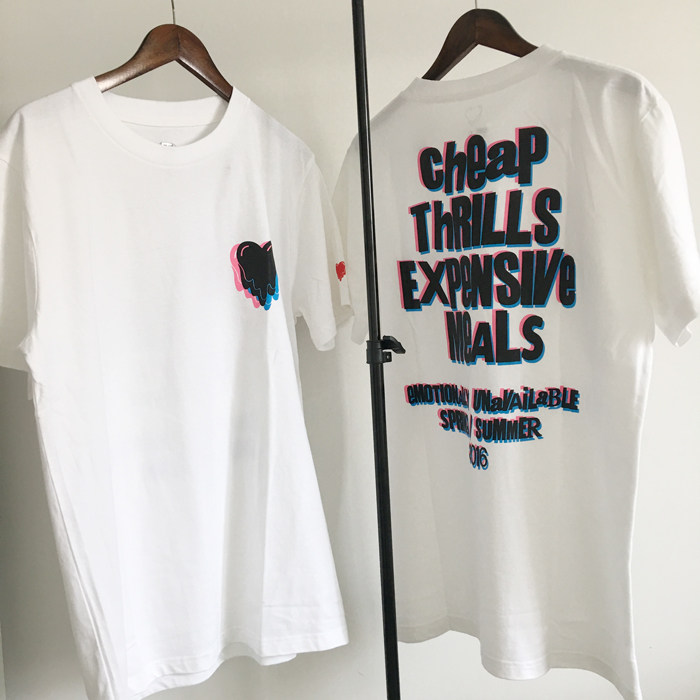 3125c x eu 幻影溶解心 短袖t恤tee 3d融化爱心陈冠希edc男女情侣