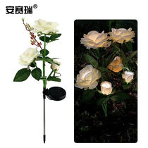 Anserui solar flower lamp outdoor courtyard led lawn lamp villa community property hotel decorative floor lamp