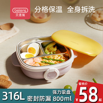 Beenscher children stainless steel dinner plate infant suction cup water injection insulation complementary food cutlery suit