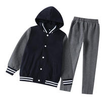 School uniform College wind hooded baseball uniform British style Kindergarten garden uniform Spring and autumn suit cotton fabric