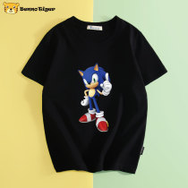 Hedgehog Sonic children dress boys with pure cotton short-sleeved t-shirts