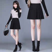 2020 new fashion short skirt small half skirt high waist pleated skirt female a-shaped umbrella skirt spring and autumn