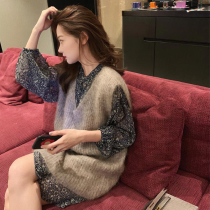 Japanese outside wear soft wind waistcoat wool vest knitted sweater vest jacket jacket womens autumn and winter