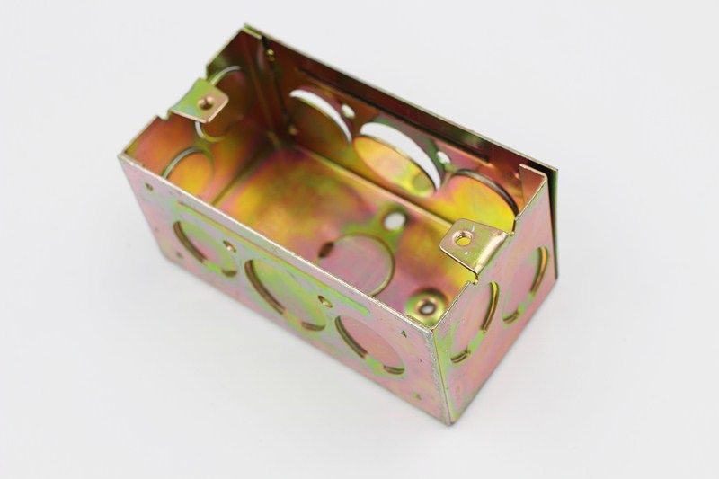 义桥四通120*60型开关暗盒接线盒 120开关金属底盒小号铁盒加厚_双氙