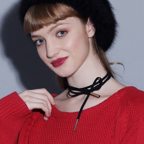 shes girl茜子饰品 天鹅颈系带蝴蝶结choker