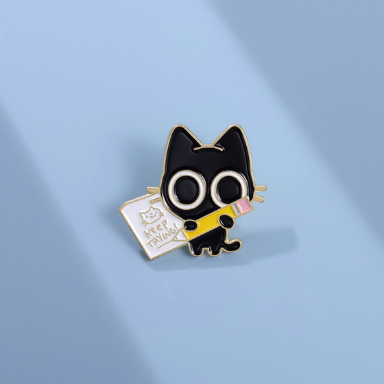 고양이 브로치 남자와 여자 귀여운 금속 배지 커플 핀 가방 액세서리 틈새 선물 메달 고양이 브로치 남자와 여자 귀여운 금속 배지 커플 핀 가방 액세서리 틈새 선물 메달
