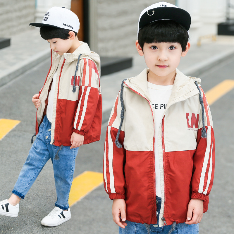 Boys jacket charge 2020 new boys middle-aged children's children's clothing plus velvet western style autumn and winter jacket tide thickening