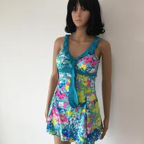 Loria one-piece flat-angle skirt thin belly cover-up large size swimsuit womens steel support gathered hot spring bathing suit