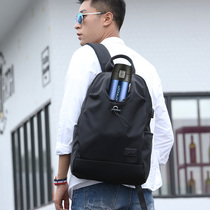Double Shoulder Bag Men Backpack Brief Fashion Trends Large Capacity Casual Travel Computer Bag Light University School Bag Tide