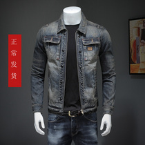 2021 Retro denim coat mens locomotive Tide brand Europe and America Street short youth overcoat jacket coat tide