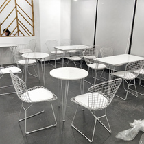 Net red milk tea shop table and chairs combined restaurant shop with sweet shop sugar water shop imitation marble furniture table stools