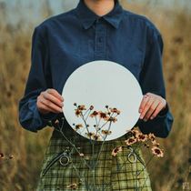 Net red outdoor photo Mirror props round Photo Mirror go out portable reflection with no frame creativity