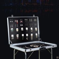 Earrings display stand night market stall artifact one second stall foldable tripod table Net red stall aluminum box
