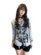 Yi Erkang Korean High Street Hot Girl Sweat 셔츠 가을 디자인 인쇄 가디건 재킷 빈티지 지퍼 스탠드 Yi Erkang Korean High Street Hot Girl Sweat 셔츠 가을 디자인 인쇄 가디건 재킷 빈티지 지퍼 스탠드