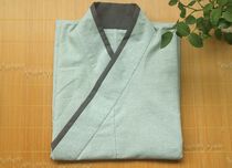 (Haitang Qiuyuan)Hanfu -- hand-over half-arm hand-over upper kimono Cotton and hemp mens Hanfu