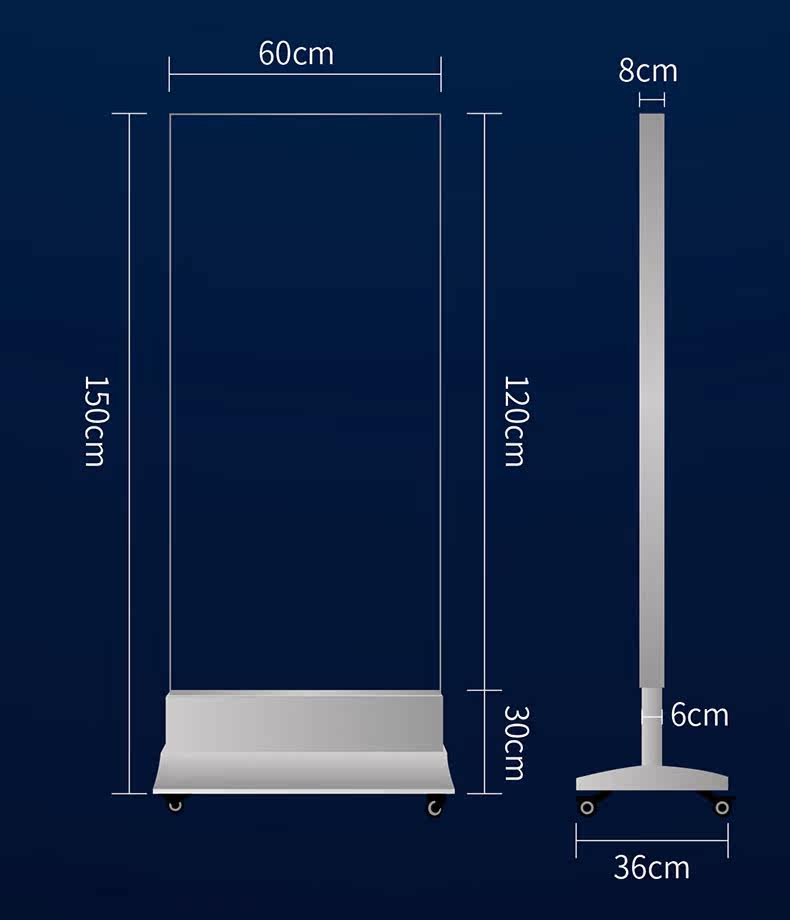 落地立式移动灯箱led软膜卡布双面户外商场夜市地摊餐饮广告牌