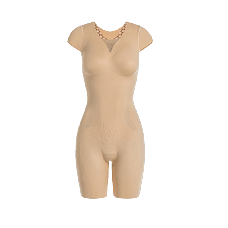 Small flying sleeves one-piece body shaping and body beauty underwear for women in spring and summer style belly harness and fat burning genuine one-piece jumpsuit Small flying sleeves one-piece body shaping and body beauty underwear for women in spring and summer style belly harness and fat burning genuine one-piece jumpsuit