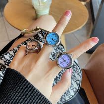 Electronic girl ring watch simple punk creative cocktails retro trend mini-circle girlfriend