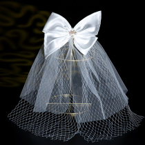 Childrens dress headgear Pearl hairpin bow Princess headdress girl model catwalk birthday match Princess woman