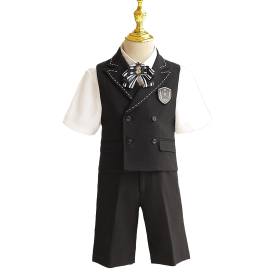 Children's suit vest suit summer boy flower dress black suit catwalk host piano performance suit
Children's suit vest suit summer boy flower dress black suit catwalk host piano performance suit