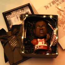 Wade James basketball star paparazzi to give a birthday present to boy doll puppets