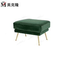 Minimalist modern silk suede cloth art changing shoes stool cloakroom stool door hall room sofa Stool Square Dresden footstool