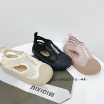 High-end Habi fashion brand 3 Xiong Weitai 61g childrens Baotou anti-kick hollow mesh small sneakers 2024 summer season