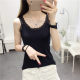 Camisole female new summer wild lace side round neck solid color base Slim T-shirt shirt small shirt