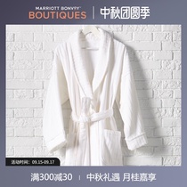 Westin Hotel Tianmeng Bathrobes Cotton Five-Star Hotel Men and Womens Jacquard Striped Cut-Down Yukata