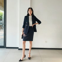 Suit Dress Two-Piece Set Temperament Korean Fashion Dress Dress Slim High-end Professional Dress Dress Women
