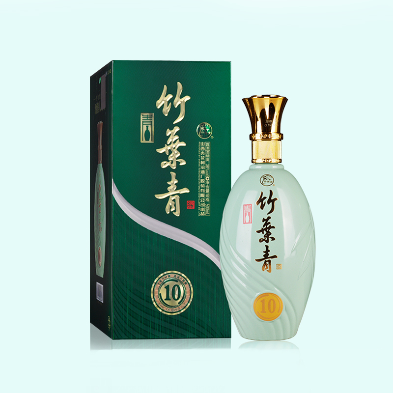 竹叶青酒官方正品38度白酒青瓷10版500ml*1瓶露酒清香型山西汾酒