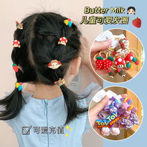 Childrens head rope girls dont hurt hair autumn new cartoon girl hair accessories dont hurt hair baby head rope