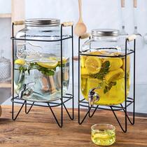 Water fruit tea jars with tap for short glass jars with tap glass bottle bubble wine glass bottle day style
