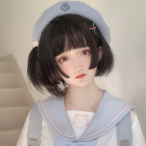 Princess cut wig female short hair Ji hair bobo head net red sun lolita three knife natural full head cover