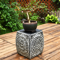 Artificial stone stool courtyard garden villa outdoor stone stool gate pier gate stone pier base stone platform Drum Stone