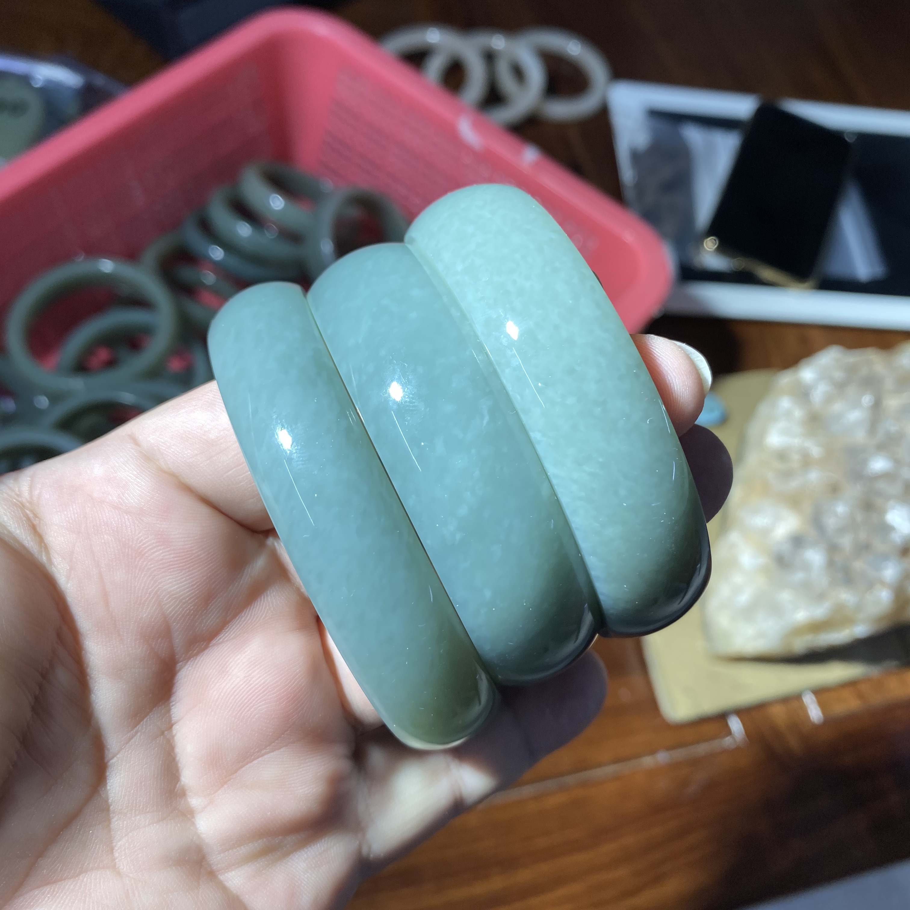 水哥珠宝和田玉烟紫藕粉且末蓝糖料碧玉鸭蛋青粉青青海青若羌黄口