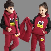 Plus velvet boys 8 childrens clothing 9 winter clothes a set 10 Sports children 11 autumn and winter clothes 12 girls 13 sets 15 years old