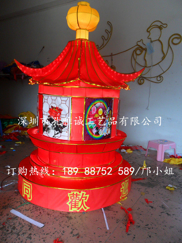 中秋凉亭花灯/古代亭子/铁艺宫廷花灯/春节元宵花灯装饰/景观亭子