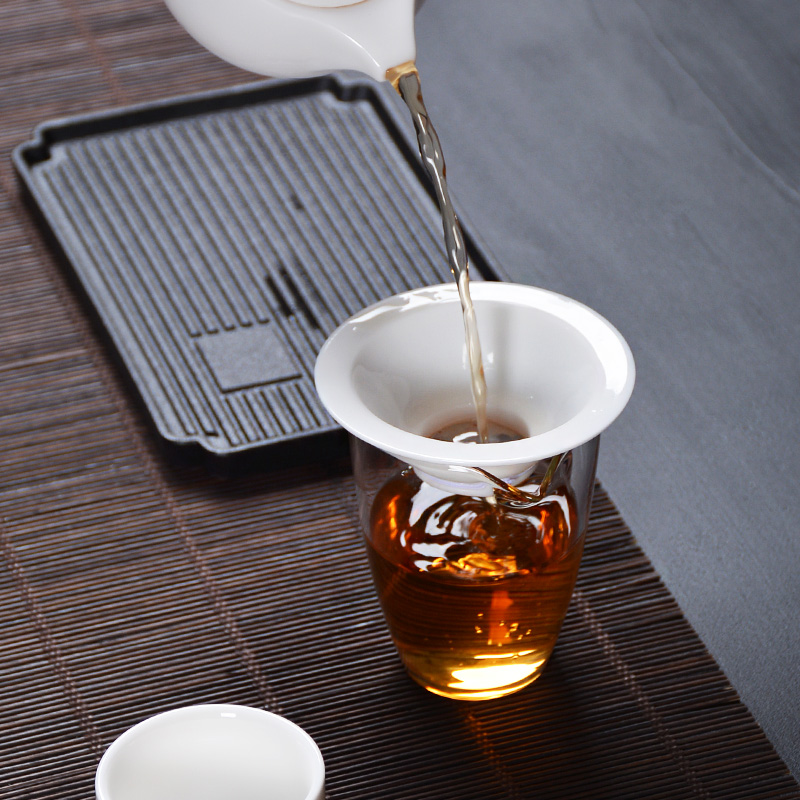 White porcelain tea tea strainer dehua ceramic tea screen filter tea tea an artifact kung fu tea accessories