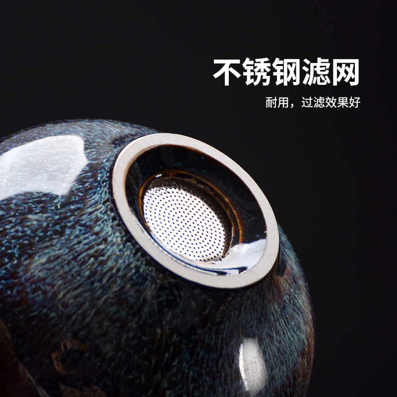 Variable) ceramic tea red glaze, an artifact teapot tea strainer creative stainless steel filter tea tea