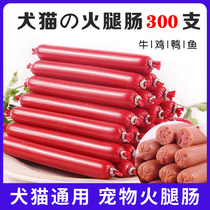 300 * 15g pet cats snack ham gut dog snack sausage dog grain chicken and ham gut