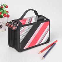 Double-layer boy pencil bag for graffiti sketches with insert pen wear-resistant multi-color practice trumpet portable box