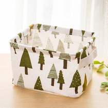 Foldable non-woven square storage box Toy finishing box Desktop lidless storage basket Sundries storage box